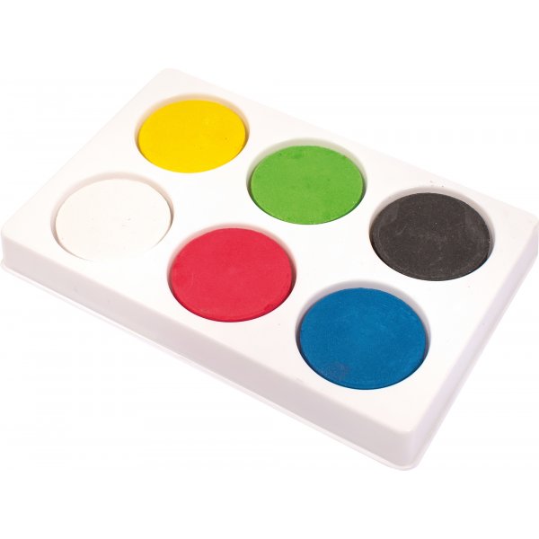 Kleurenpucks in palet -  44 mm 6 kleuren