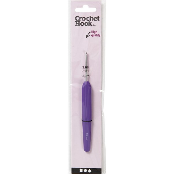 Haaknaald - paars - nr. 3 Haaknaald - paars - nr. 3