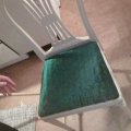 Klant imago Geplette fluweel Bosgroen - 145 cm