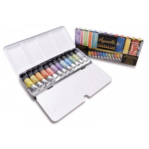 Aquarelset - Sennelier - Artist L´Aquarelle iriserend - 12x10 ml - Metalen doos Aquarelset - Sennelier - Artist L´Aquarelle iriserend - 12x10 ml - Metalen doos