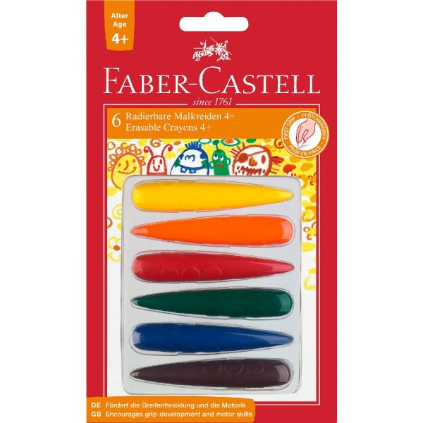Kinderkrijtjes Vingervormig - 6 kleuren