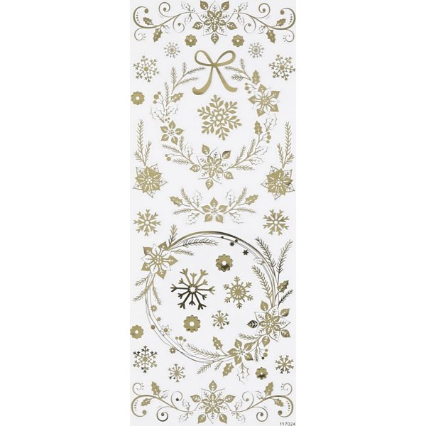 Stickers - goud - kerststerren