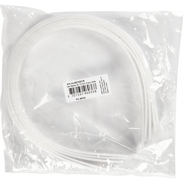 Diadeem - 13 mm - wit - 5 st Diadeem - 13 mm - wit - 5 st