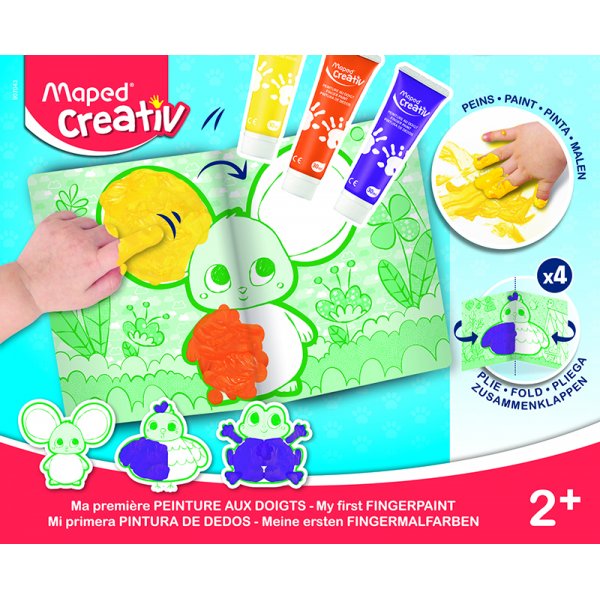 Kinderset - Maped - Mijn eerste vingerverfset (2+ jaar) Dierenmotief