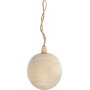 Houten kerstbal met ophanging - 6,4 cm
