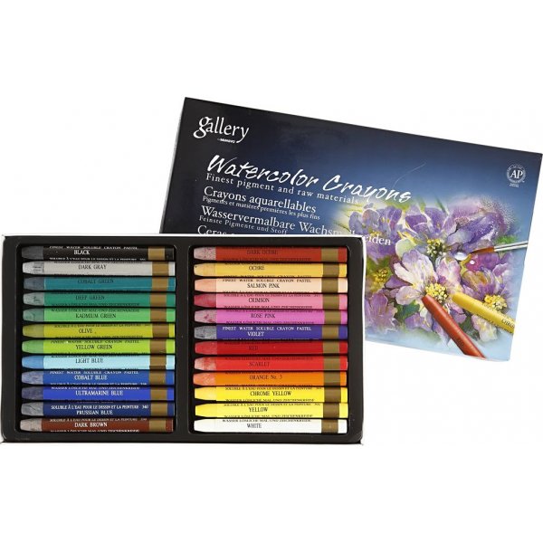 Galerij Aquarel - gemengde kleuren - 24 st