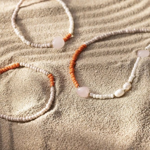 Mini DIY Kit Sieraden, kettingen en armbanden in rozenkwarts Mini DIY Kit Sieraden, kettingen en armbanden in rozenkwarts