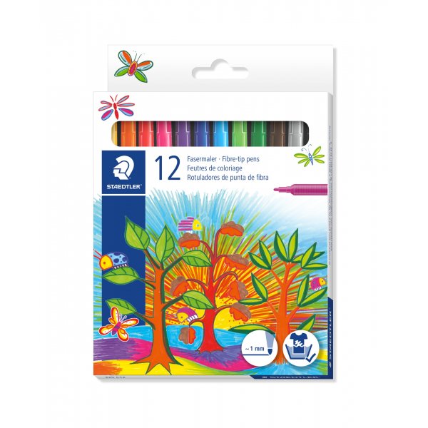 Staedtler Vezelpuntpennen - 12 pennen