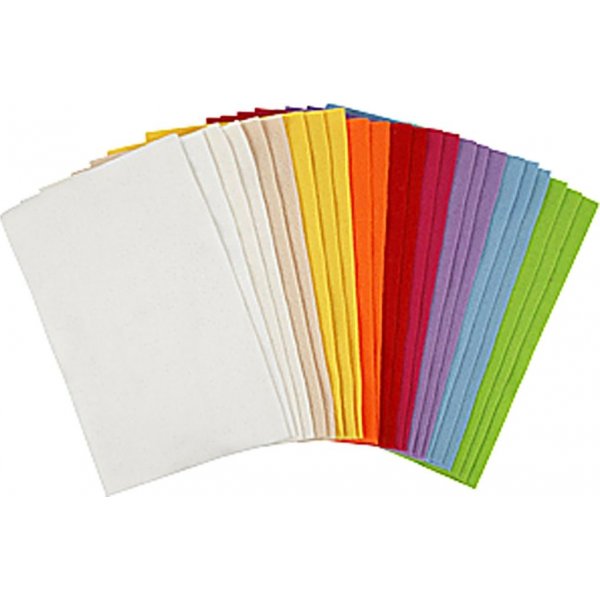 Hobbyvilt - gemengde kleuren - 24 vellen