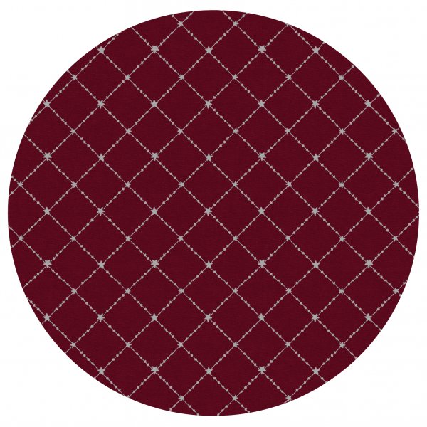 Waxdoek PVC Rond Vierkant - Rood/Zilver