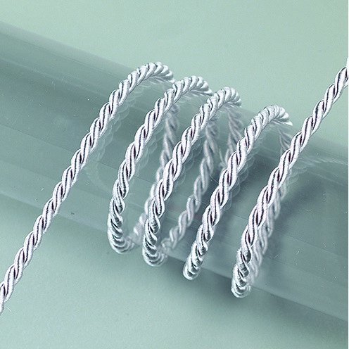 Koord viscose 4 mm - 25 meter - zilverkleurig