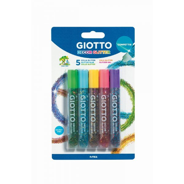 Giotto Glitterlijm - 5-pack Confetti