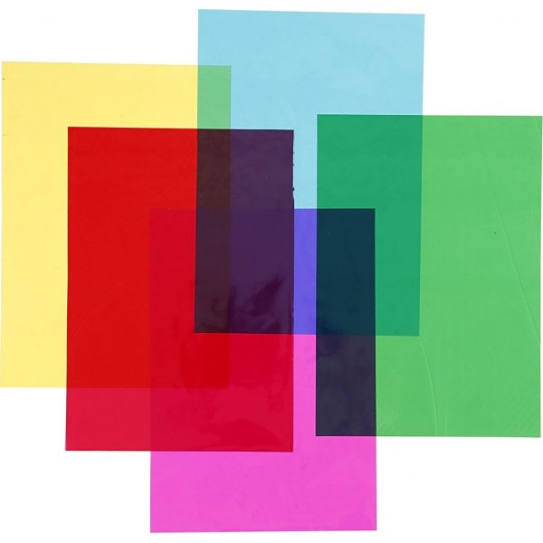 Cellofaan - gemengde kleuren - A4 - 5 x 20 vellen