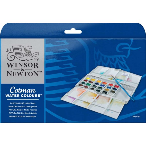 Aquarelverf W&N Cotman - Verfdoos 24 kleuren