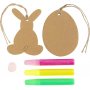 Mini DIY Kit Decoratie, Ei en Konijn