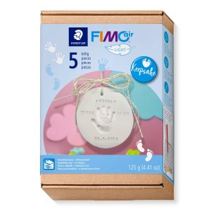 Luchtdrogende boetseerklei set, wit, geschikt als aandenken - 125 g