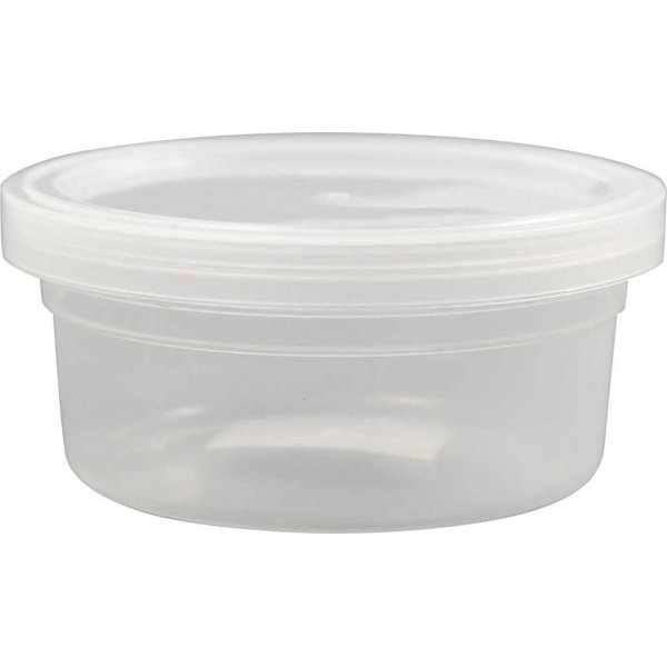 Plastic potje met deksel - 125 ml - 20 st