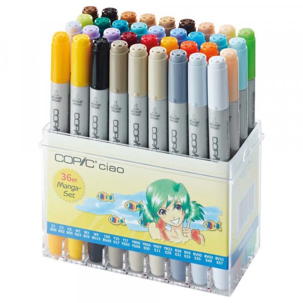 Copic Ciao set - 36 pennen - Manga