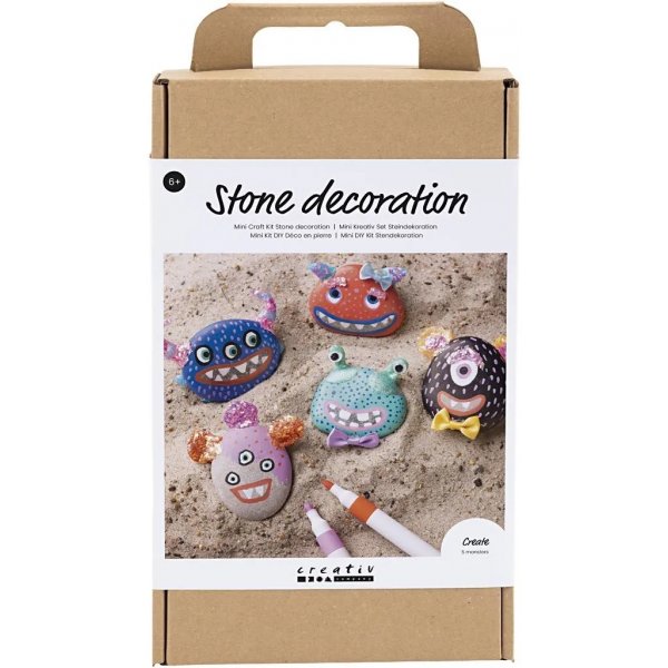 DIY Kit Steendecoratie, gemengde kleuren, Monster