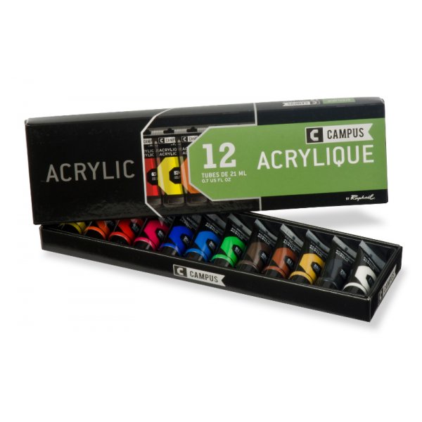Acrylverfset Campus - 12 tubes 21 ml