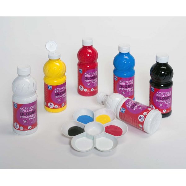 Schoolkleuren L&B Glanzend 500 ml - 6 Kleuren