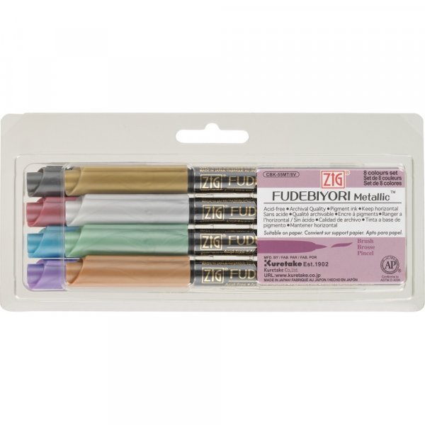 Brush pennen ZIG Fudebiyori Kleurset - 8 pennen