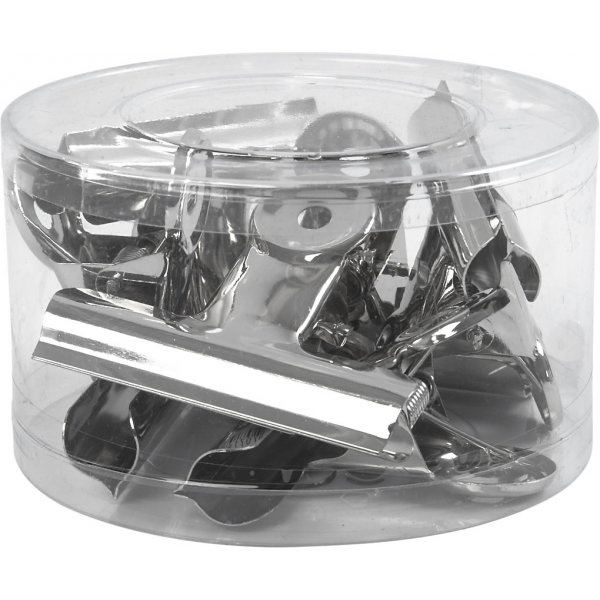 Metalen clip - zilver - 6 st