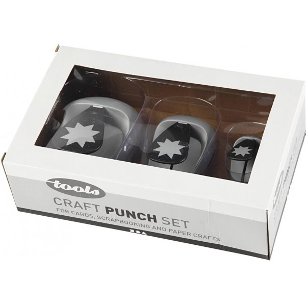 Laag-op-laag ponsen - grafische ster - 3 st Laag-op-laag ponsen - grafische ster - 3 st