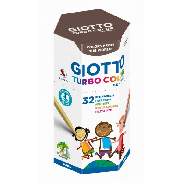Markeerstiften Giotto Turbo Huidskleur - 32-pack