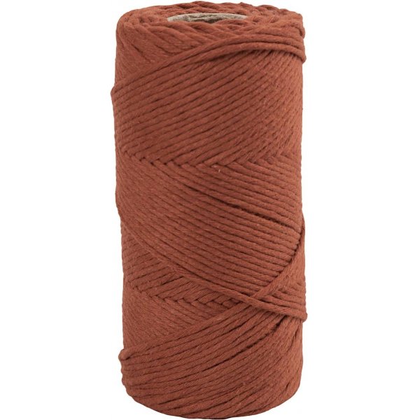 Macramgaren - gebrand oranje - 2 mm - 198 m