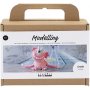 Mini DIY Kit Modellering, lichtroze, Monster Sally