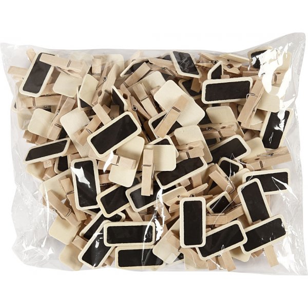 Bord met clip - 4 x 2 cm - 100 st