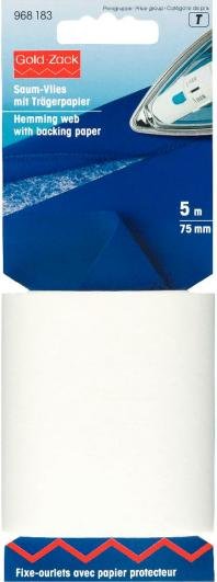 Zoomfix met rugpapier 75mm wit 5m