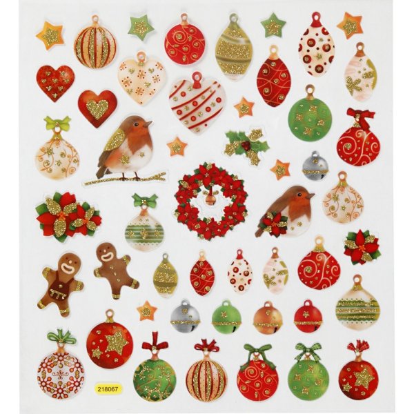 Stickers - Kerstballen en decoratie