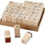 Stempels - letters en cijfers - 13 x 13 mm - 42 st