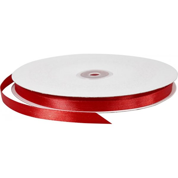 Satijnen lint - rood - B10 mm - 100 m