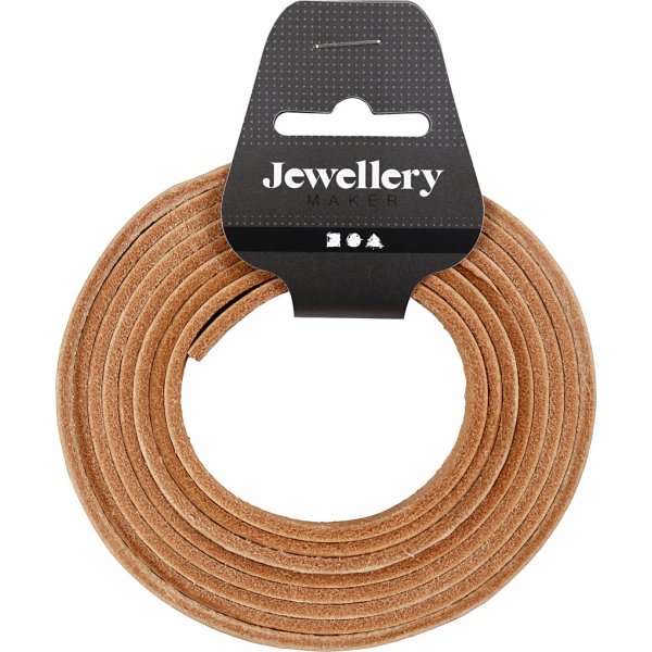Leren band - naturel - 2 meter Leren band - naturel - 2 meter