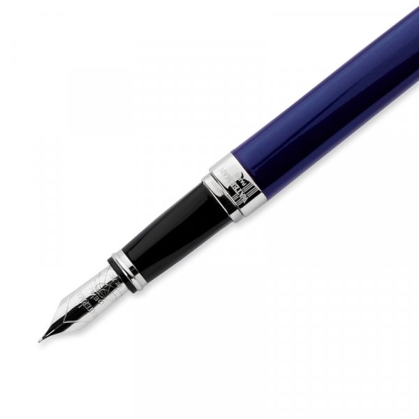 Vulpen Waterman Exception Slim Laque - Zilveren rand - Fijn blauw Vulpen Waterman Exception Slim Laque - Zilveren rand - Fijn blauw