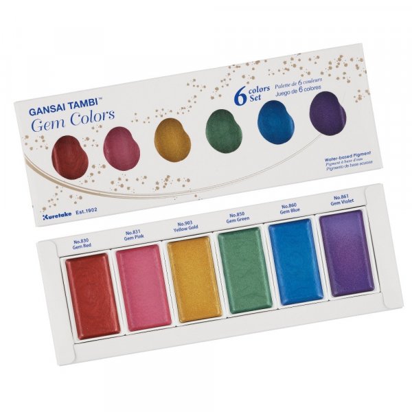 Aquarelverf Gansai Tambi - Edelsteenkleuren