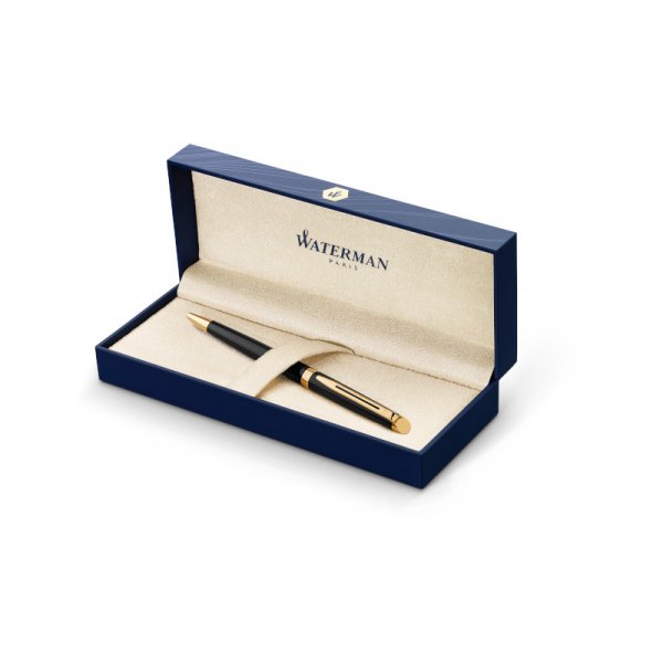 Balpen Waterman Hmisphre - Zwart Gouden Rand - Medium Blauw