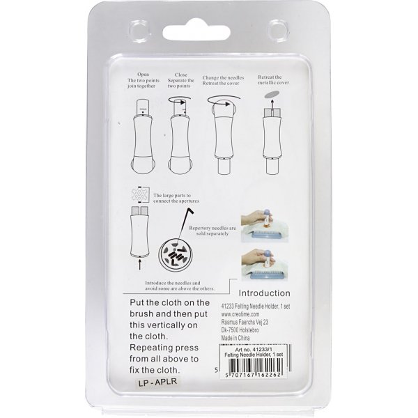 Kunststof viltnaaldhouder met 7 tussennaalden Kunststof viltnaaldhouder met 7 tussennaalden