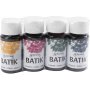 Batikverf - marineblauw - groen - roze - masgeel - 4x50 ml