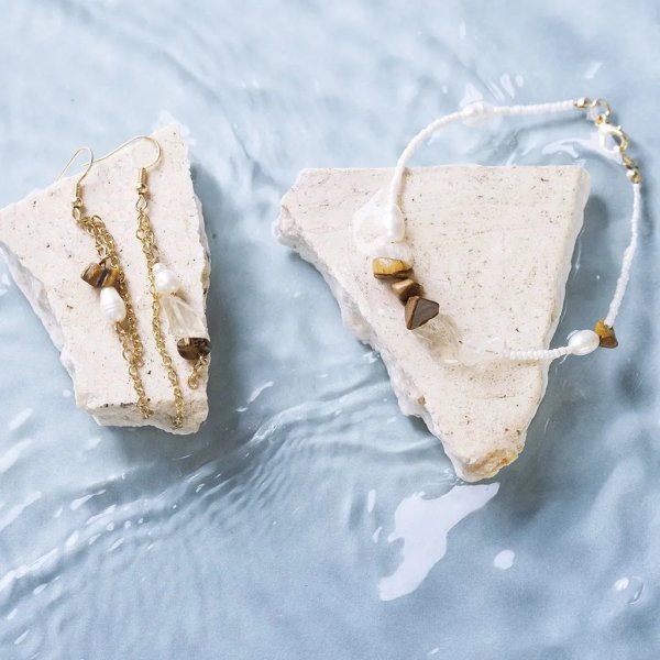 Mini DIY Kit Sieraden, ketting en oorbellen met kristallen Mini DIY Kit Sieraden, ketting en oorbellen met kristallen