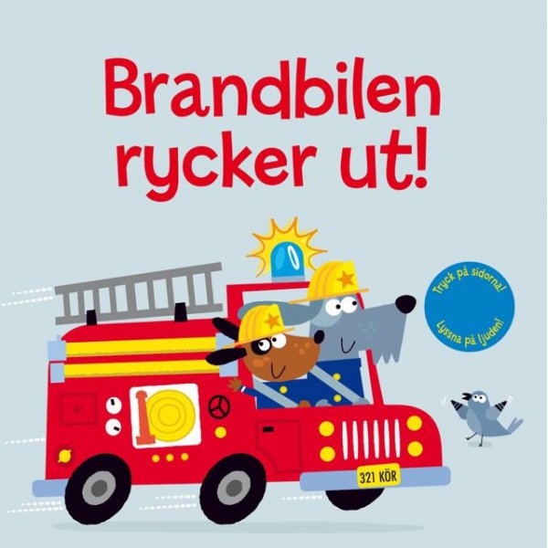 De brandweerwagen vertrekt!