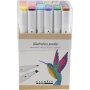 Tekenpen - complementaire kleuren - 24 st