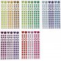 Stickers voor mozaek - gemengde kleuren - 10 vellen