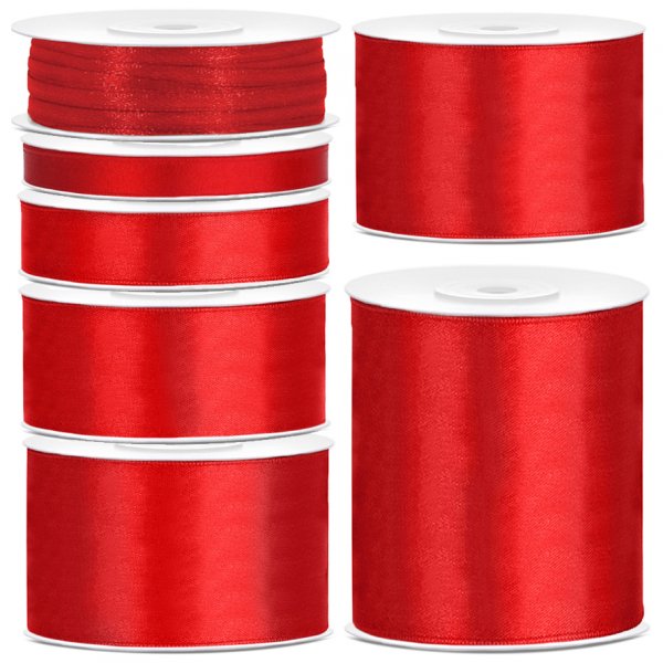 Satijnen lint - 25 m - Rood Satijnen lint - 25 m - Rood