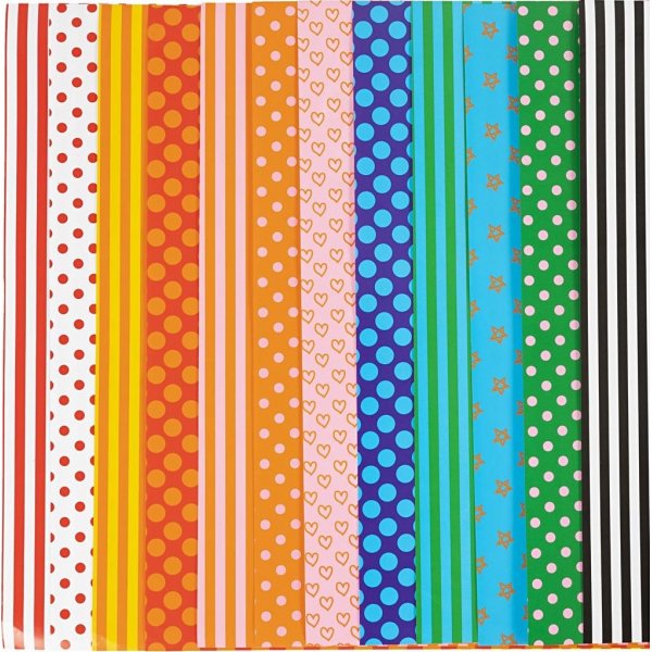 Glanzend papier - gemengde kleuren - Patroon - 100 vellen