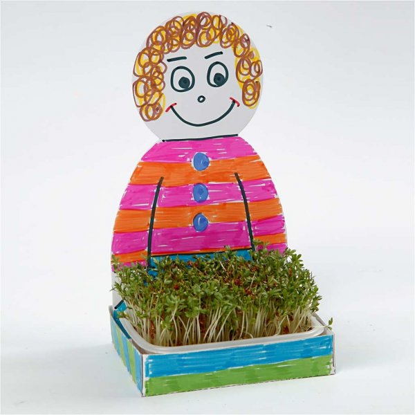 Figuurvormige kweekdozen - wit - 6 st