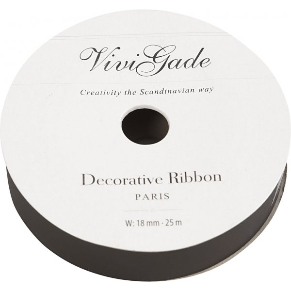 Cadeaulint - zwart - mat - 25 m